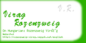 virag rozenzweig business card